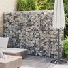 vidaXL Gabion Wall with Covers Galvanized Steel 118.1"x11.8"x78.7"