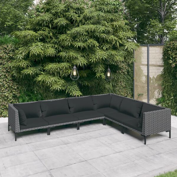 vidaXL Garden Lounge Set Dark Grey