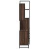 vidaXL Bathroom Furniture Set Brown Oak Engineered Wood, Metal