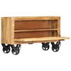vidaXL Shoe Cabinet Natural Mango Wood Solid Mango Wood Medium