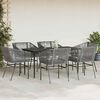 vidaXL Garden Dining Set Grey, Black
