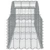 vidaXL Gabion Basket Set of 7 Silver Galvanized Iron