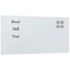 vidaXL Wall-mounted Magnetic Board White 31.5"x15.7" Tempered Glass