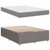 vidaXL Bed Frame with Mattress Taupe 55.1" x 78.7" fabric