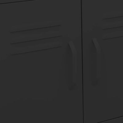 vidaXL Storage Cabinet Black 23.6"x13.8"x22" Steel