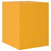 vidaXL Bedside Cabinet Set of 2 Yellow Steel Medium Bedside Cabinet