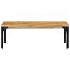 vidaXL Coffee Table Natural Wood and Black Solid mango wood Medium