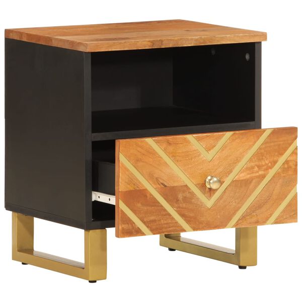 vidaXL Bedside Cabinet Set of 2 Brown and Black