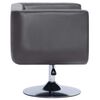 vidaXL Swivel Armchair Gray Faux Leather Medium Swivel Swivel Armchair