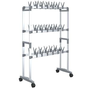 vidaXL Shoe Rack Silver Aluminum, PS, PE Medium Rollable Shoe Rack