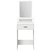 vidaXL Dressing Table White 19.69 x 16.14 x 55.12 in Engineered Wood