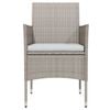 vidaXL Garden Dining Set Beige and Black