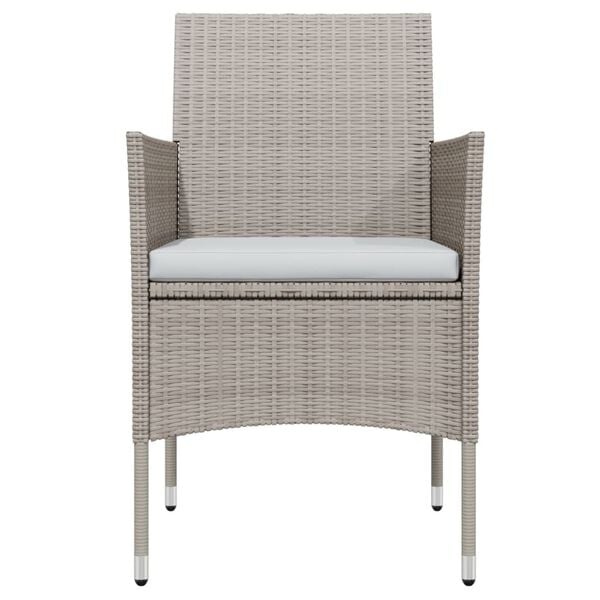 vidaXL Garden Dining Set Beige and Black