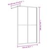 vidaXL Walk-in Shower Wall with Clear ESG Glass Red 46.5"x76.8"