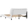 vidaXL Bed Frame with LED without Mattress "Hvar" White 59.8"x79.9"