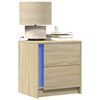 vidaXL Bedside Cabinet Sonoma Oak Engineered wood Compact