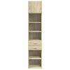 vidaXL Slim Storage Cabinet Sonoma Oak Engineered Wood Tall