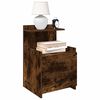vidaXL Bedside Cabinet Smoked Oak Engineered wood Standard