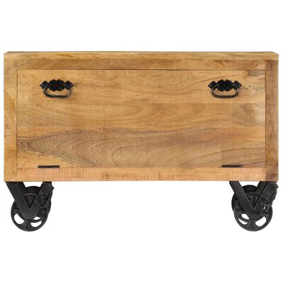vidaXL Shoe Cabinet 33.9"x13.8"x21.7" Solid Mango Wood