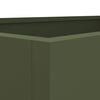 vidaXL Planter Olive Green Cold-rolled Steel Medium Durable Planter