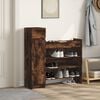 vidaXL Shoe Cabinet Smoked Oak 39.6"x11"x39.4" Engineered Wood