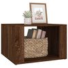 vidaXL Bedside Table Brown Oak Engineered Wood Standard Rectangular