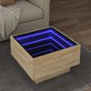 vidaXL Coffee Table Sonoma oak Engineered wood, glass Medium