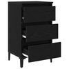 vidaXL Bedside Cabinet Black oak 40 x 35 x 69 cm Engineered wood