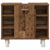 vidaXL Bathroom Furniture Set Rustic Wood Engineered Wood, Acrylic
