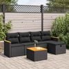 vidaXL Garden Sofa Set Black PE rattan Large Modular Garden Sofa Set