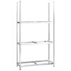 vidaXL 3-Layer Tire Rack Silver 43.3"x15.7"x78.7" Steel