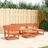 vidaXL Garden Lounge Set Wax brown Solid pine wood Medium Modular