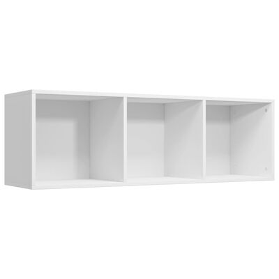 vidaXL Book Cabinet/TV Cabinet White 14.2"x11.8"x44.9" Engineered Wood