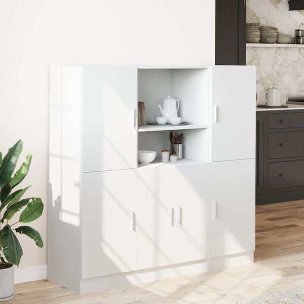 vidaXL Kitchen Cabinet Set White Engineered wood Medium