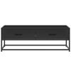 vidaXL Coffee Table Black Engineered wood, metal 39.4 x 19.7 x 13.8 in