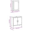 vidaXL Bathroom Furniture Set Gray Sonoma Engineered Wood Medium