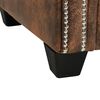 vidaXL Sofa Brown Artificial Suede Leather Medium Classic/Traditional