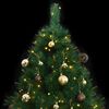 vidaXL Artificial Hinged Christmas Tree 150 LEDs & Ball Set 59.1"