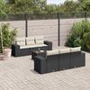 vidaXL Garden Sofa Set Black