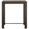 vidaXL Garden Bar Set Brown PE Rattan, Powder-Coated Steel, Polyester