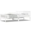 vidaXL Day Bed White Solid pine wood Twin Day Bed Rectangular Modern