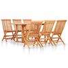 vidaXL Outdoor Dining Set Teak Solid Teak Wood Standard Durable