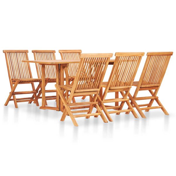 vidaXL Outdoor Dining Set Teak Solid Teak Wood Standard Durable