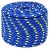 vidaXL Boat Rope Blue 0.55 " 328.1 ' Polypropylene