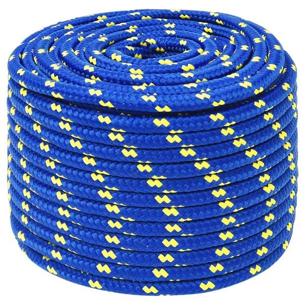 vidaXL Boat Rope Blue 0.55 " 328.1 ' Polypropylene