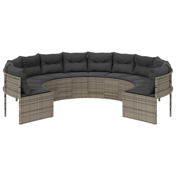 vidaXL Patio Sofa Grey