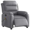 vidaXL Electric Massage Recliner Chair Grey Faux Leather, Metal, Wood