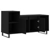 vidaXL TV Cabinet Black Engineered Wood Medium TV Cabinet Rectangular