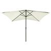vidaXL Garden Parasol Sand Polyester, Powder-Coated Steel 6.6x9.8 ft