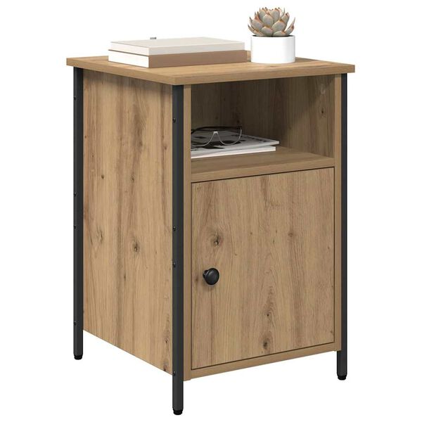 vidaXL Bedside Cabinet Artisan Oak 15.75 x 16.54 x 23.62 in